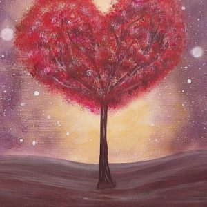 Abstract tree of heart painting $155