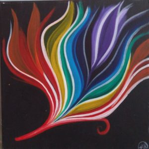 Flamboyant flower painting $135