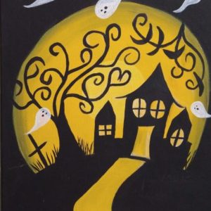 Haunted house painting $135