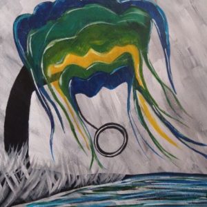 Strange mysterious tree painting $135